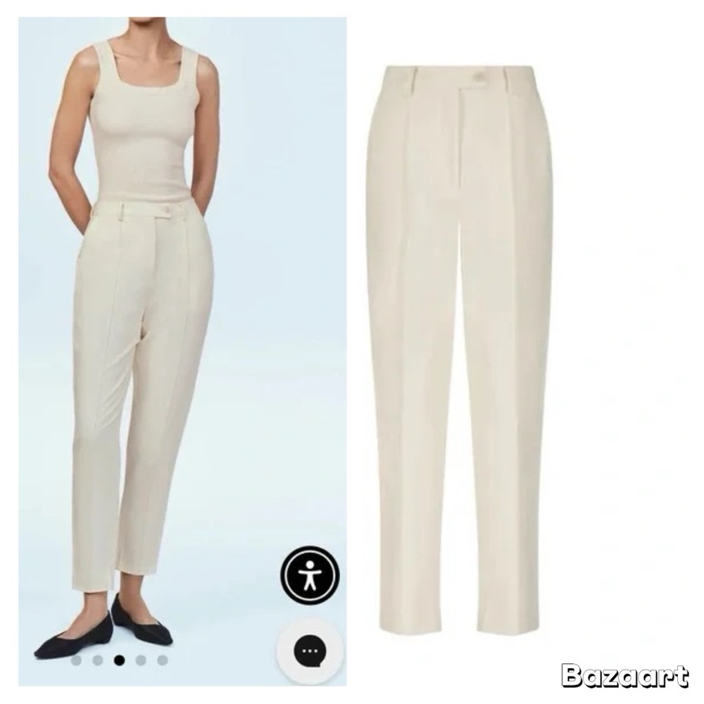 NWT Mayson the Label Cream Straight Leg Trousers – Size 6